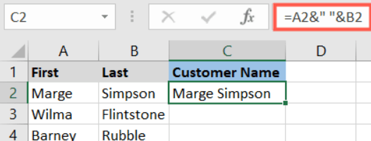 Excel'de İki Sütun Nasıl Birleştirilir