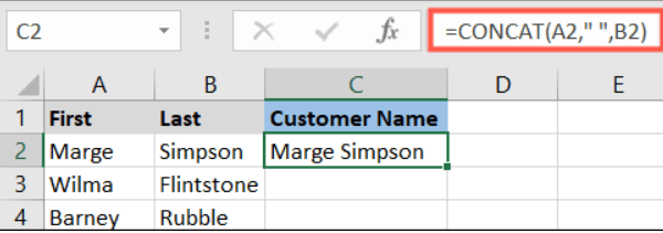 Excel'de İki Sütun Nasıl Birleştirilir