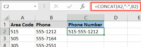 Excel'de İki Sütun Nasıl Birleştirilir