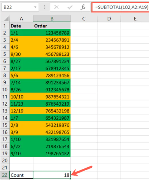 Microsoft Excel'de Renkli Hücreler Nasıl Sayılır