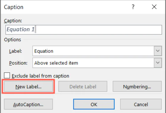 Word'de Denklemleri Numaralandırma