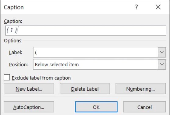 Word'de Denklemleri Numaralandırma