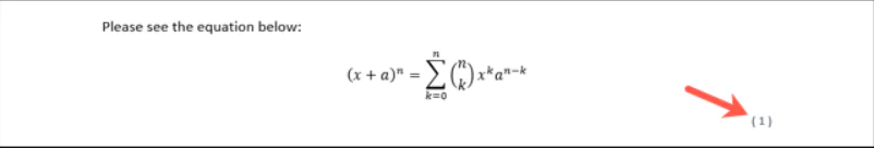 Word’de Denklemleri Numaralandırma