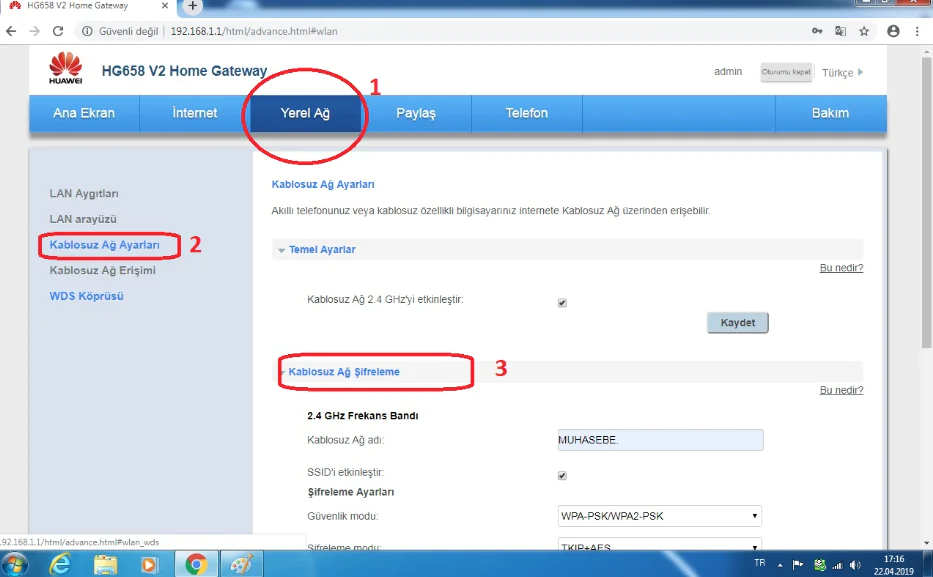 Huawei DG8045 Modem Kablosuz Ayarları