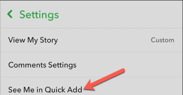Snapchat'te Hızlı Ekleme Nasıl Kaldırılır
