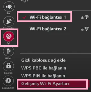 LG TV DNS Ayarı