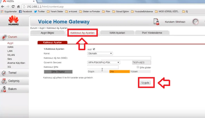 Huawei HG253s Modem Kurulumu