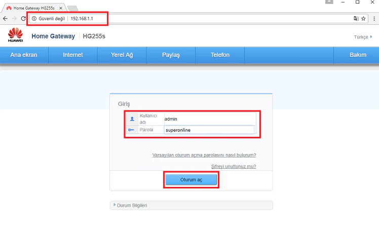 Huawei HG255s Modem Kurulumu Nasıl Yapılır