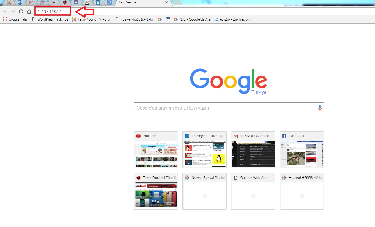 Huawei HG658 V2 Port Açma