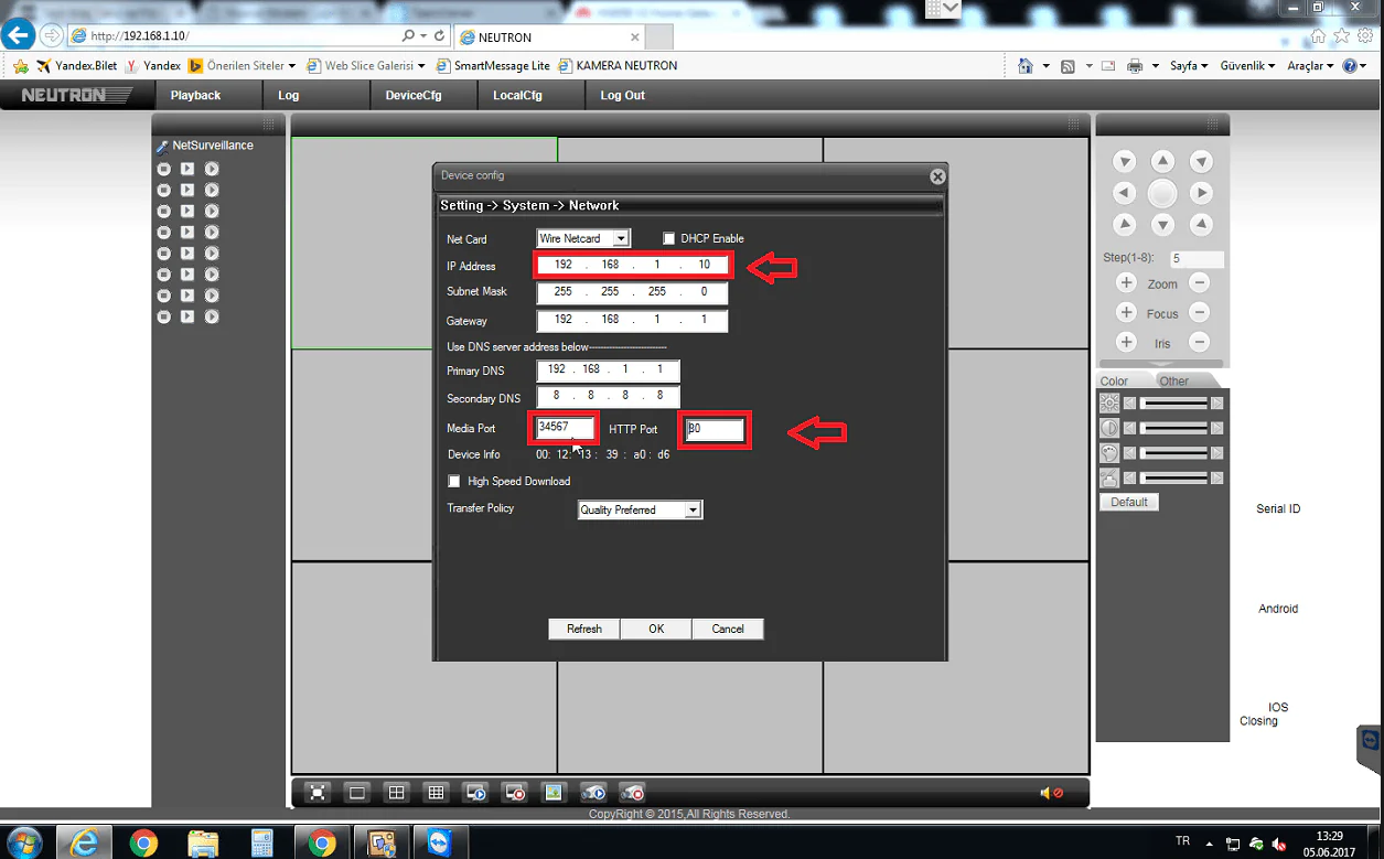 Huawei HG658 V2 Port Açma