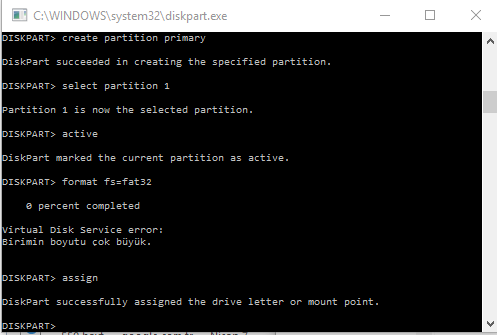 Windows 10’da Biçimlendirilemeyen Diskleri Biçimlendirme 3