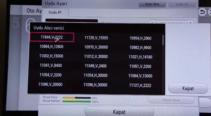 LG LED TV Türksat 4A Uydu Ayarları