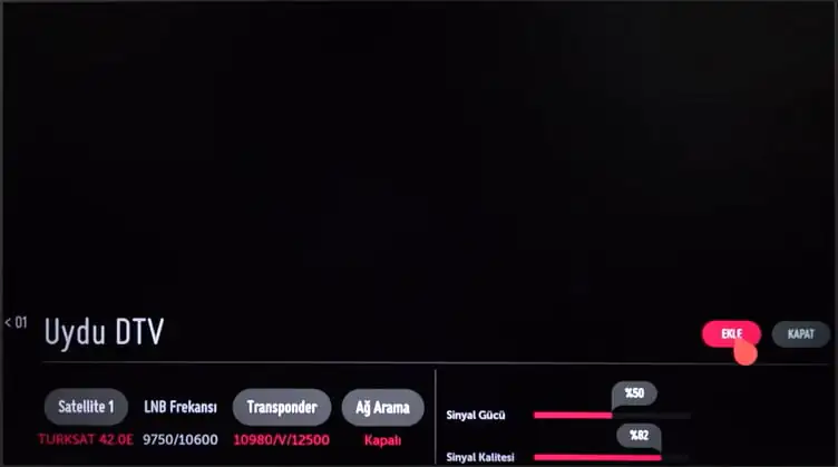 Lg smart tv manuel kanal ekleme