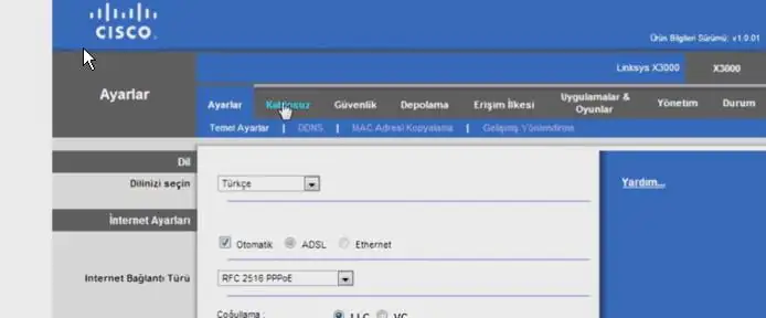 Linksys Modem Kurulumu