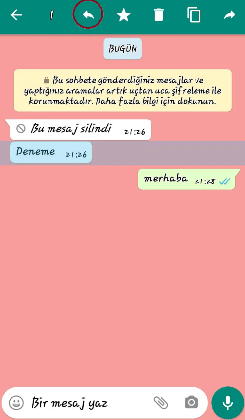 WhatsApp gönderilen mesajların silinmesini engelleme