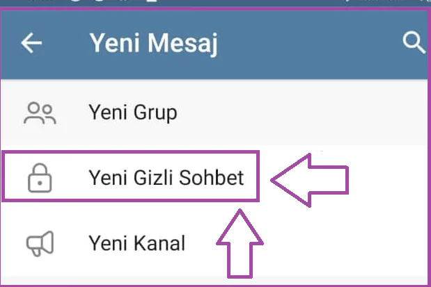 Telegram Gizli Sohbet Açma ve Kapatma