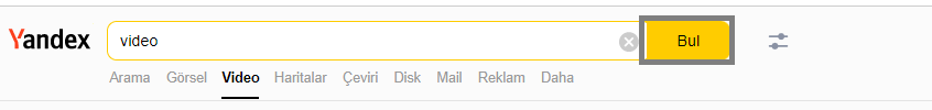 Yandex Video Arama