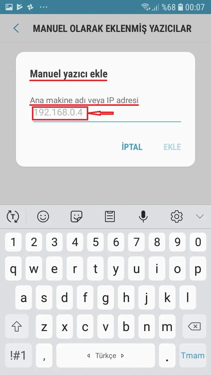 Samsung ve Android Telefonlarda Yazıcı Ekleme
