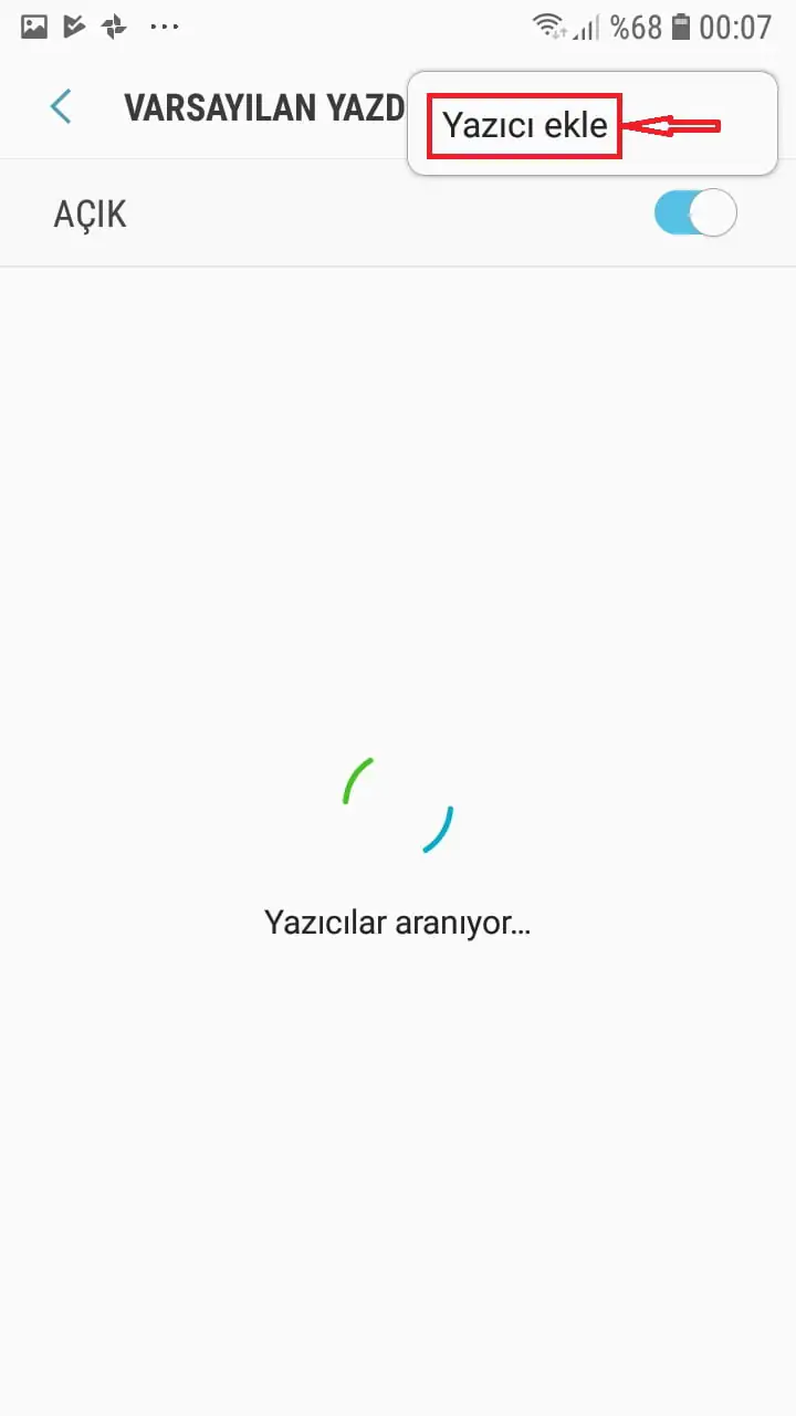 Samsung ve Android Telefonlarda Yazıcı Ekleme