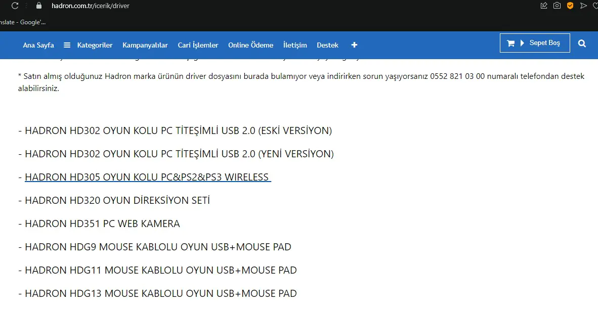 Hadron HD305 Oyun Kolu Kurulumu