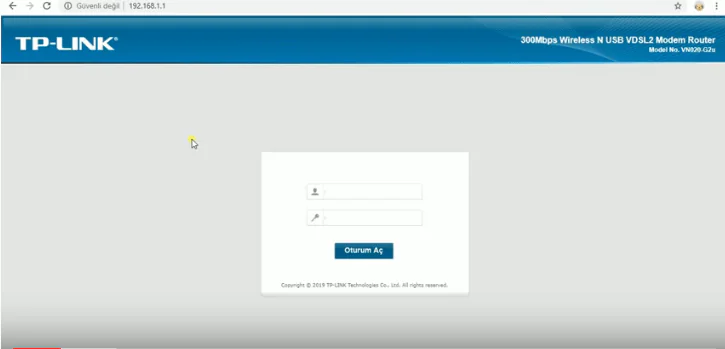 TP Link VN020 G2u Modem Kurulumu