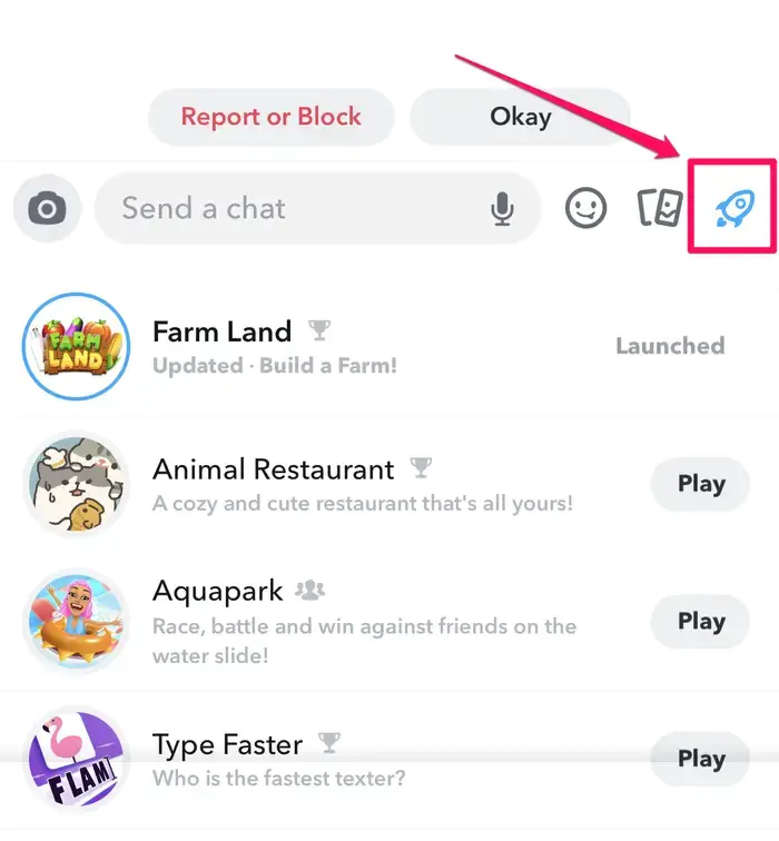 Snapchat Oyun Oynama