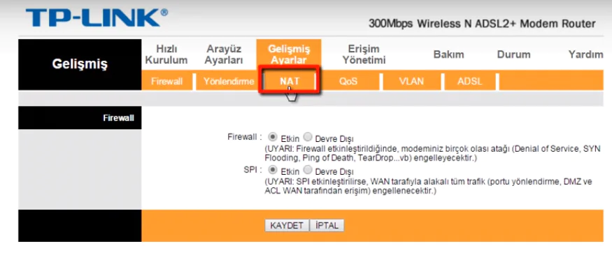 TP Link Modemlerde Port Yönlendirme Nasıl Yapılır