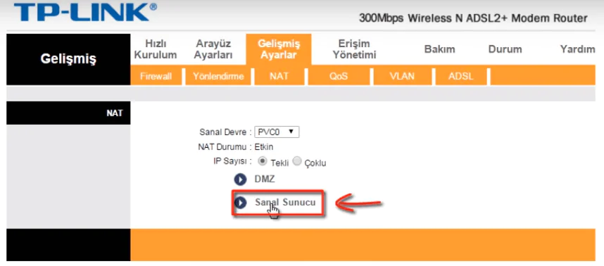 TP Link Modemlerde Port Yönlendirme Nasıl Yapılır