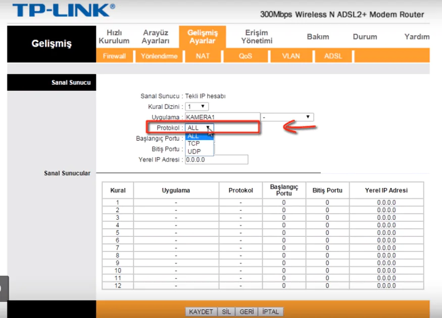 TP Link Modemlerde Port Yönlendirme Nasıl Yapılır