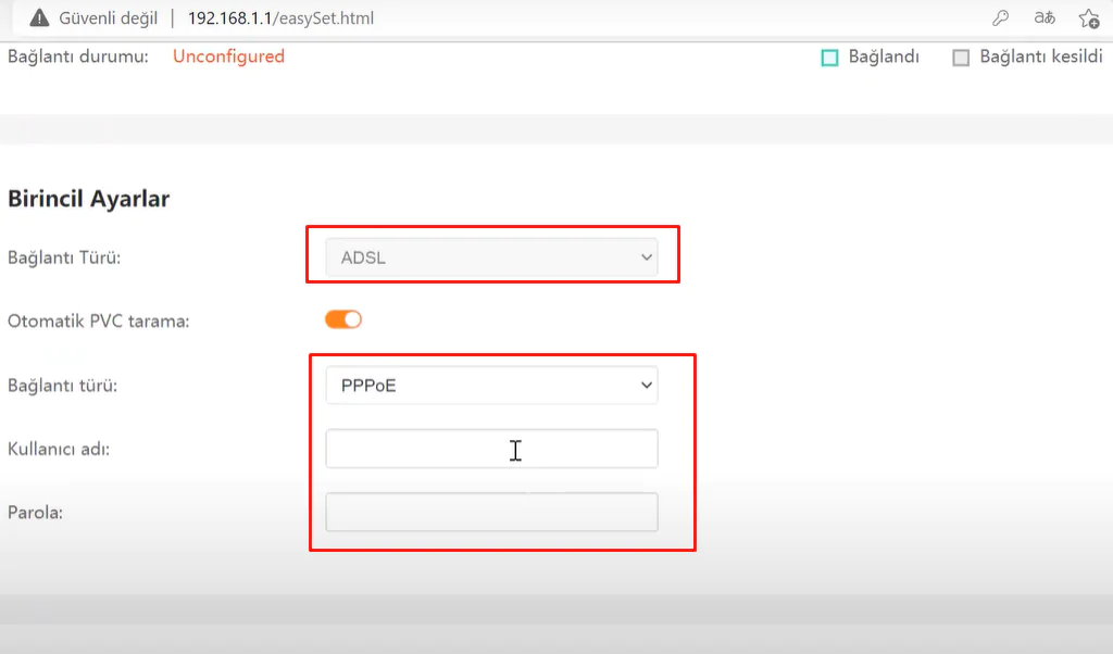 Tenda V12 Modem Kurulum