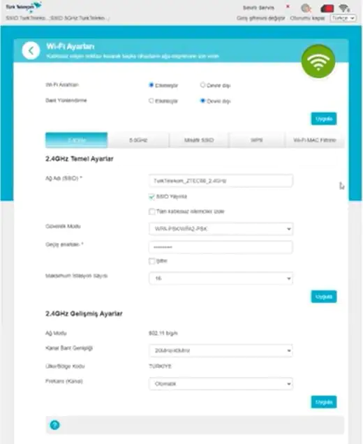 Türk Telekom Magnet Modem Kablosuz Şifre Değişikliği