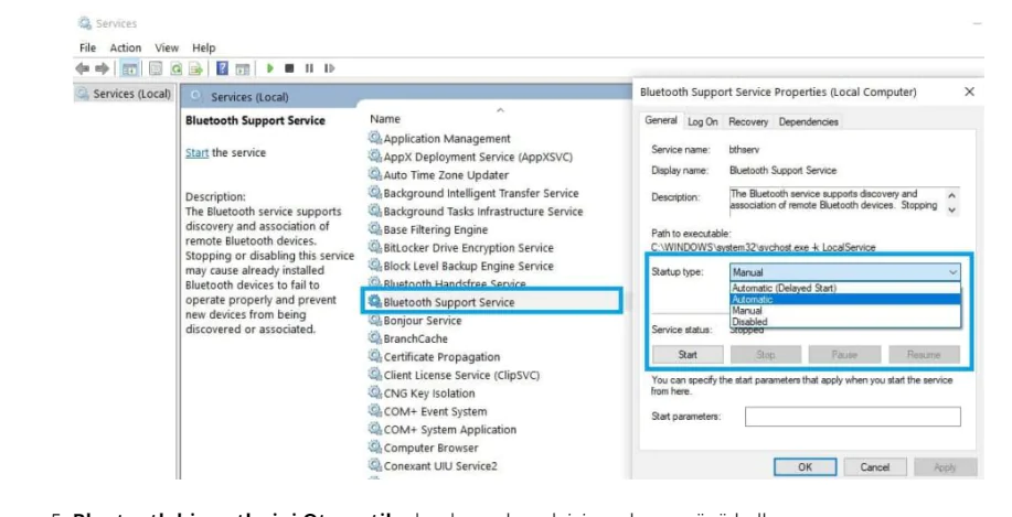 Bluetooth sorunları