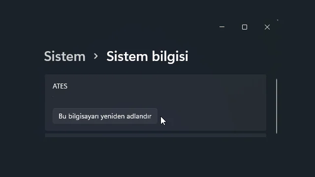 Windows 11'de Bilgisayar Adı Nasıl Değiştirilir