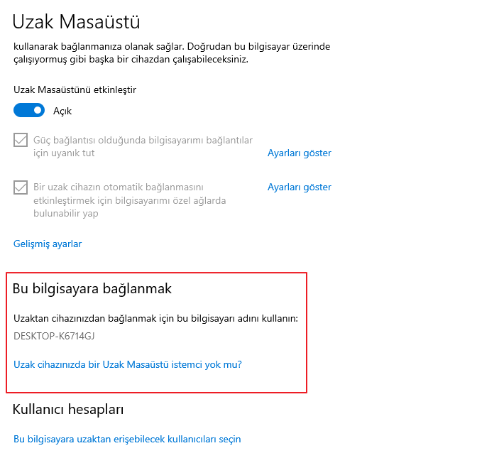 Windowsa Macden Erişme
