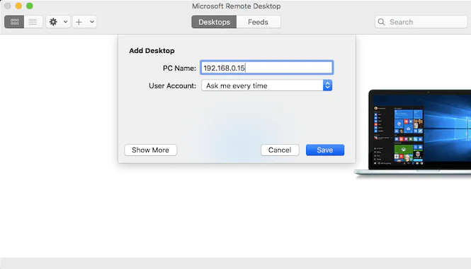 Windowsa Macden Erişme