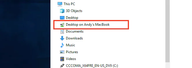 Windowsa Macden Erişme