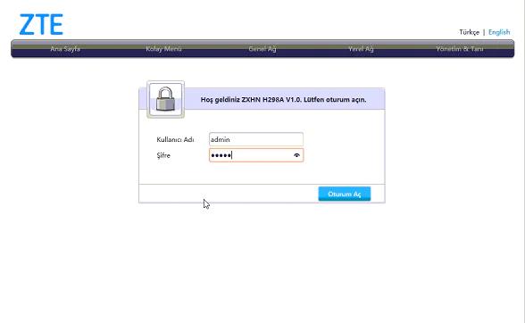ZTE ZXHN H298A V1.0 Modem Kurulumu (Resimli Anlatım)