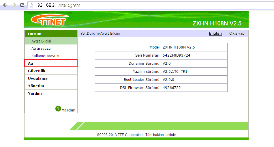 ZTE ZXHN H108N Modem Kurulumu Nasıl Yapılır
