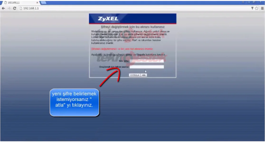 Zyxel P1302-T10D v3 Modem Kurulumu
