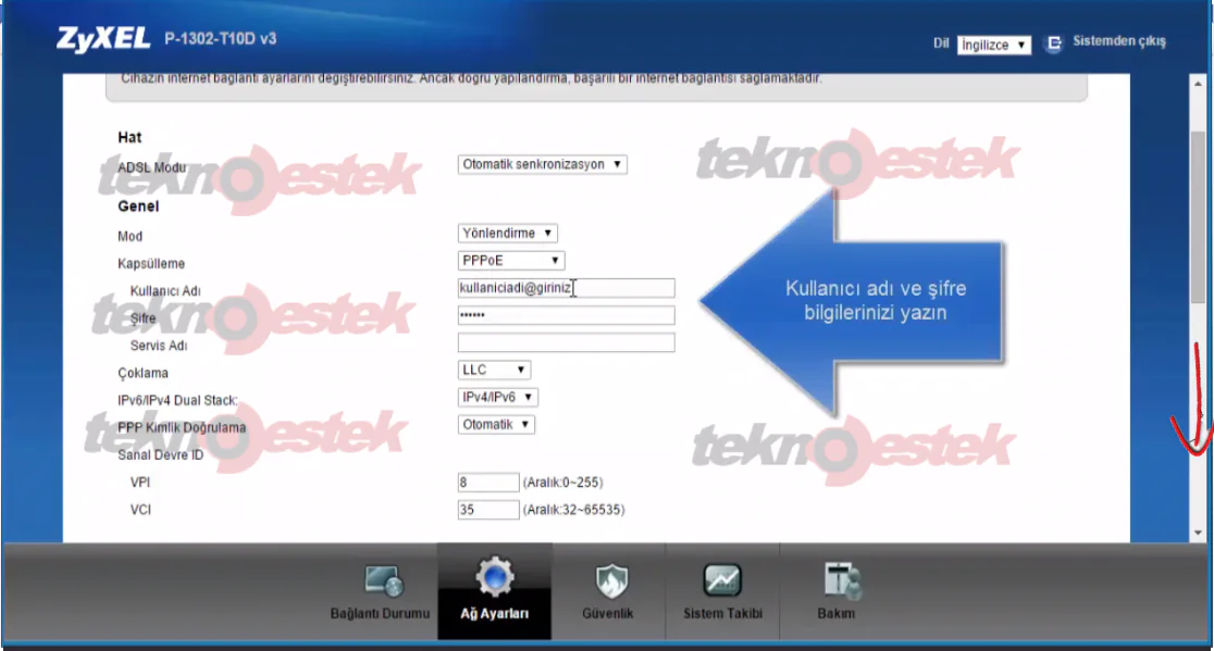 Zyxel P1302-T10D v3 Modem Kurulumu