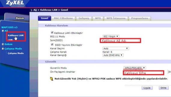 ZyXEL WAP3205 Router Kurulumu