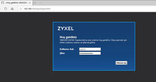 zyxell vmg3313 kurulum adımları