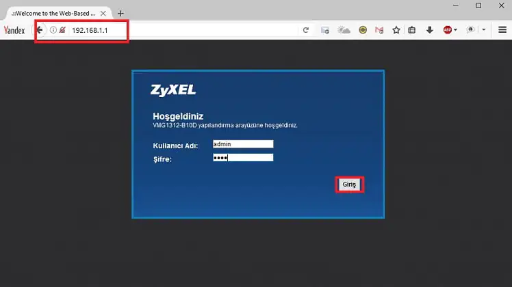 ZyXEL VMG1312 B10D Modem Kurulumu