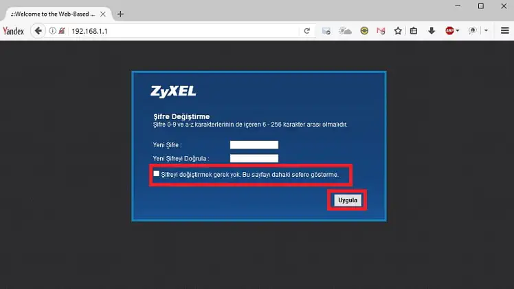 ZyXEL VMG1312 B10D Modem Kurulumu