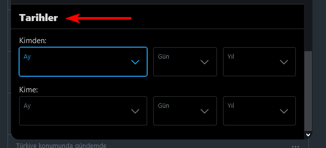 Belirli Bir Tarih veya Zamana Ait Tweet Arama