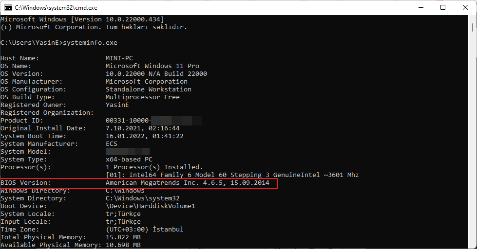 Bilgisayarınız Kaç Yaşında Olduğunu cmd sorgu