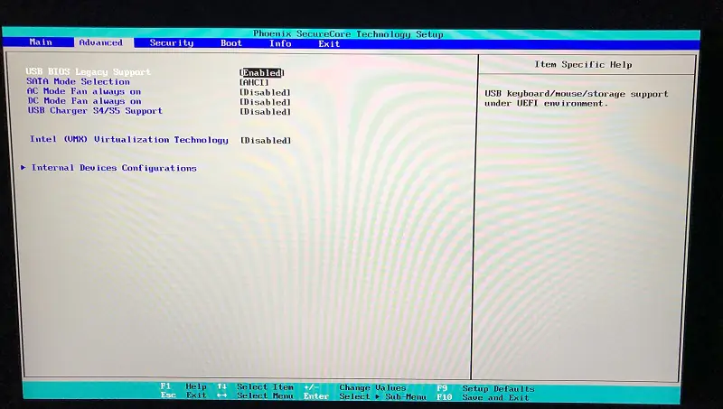 Casper Excalibur Windows 10 boot ayarları