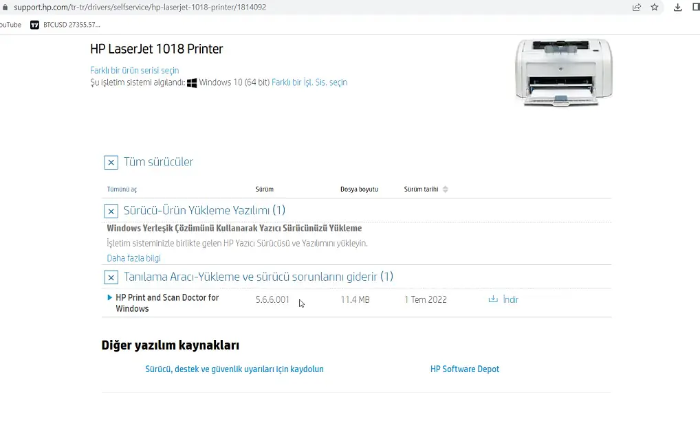 Hp Laserjet 1018 Yazıcı Kurulum