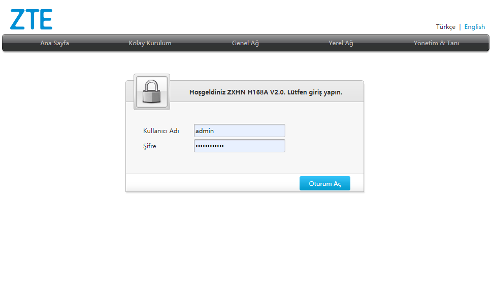 ZTE ZXHN H168A Modem Kablosuz Şifre Değiştirme