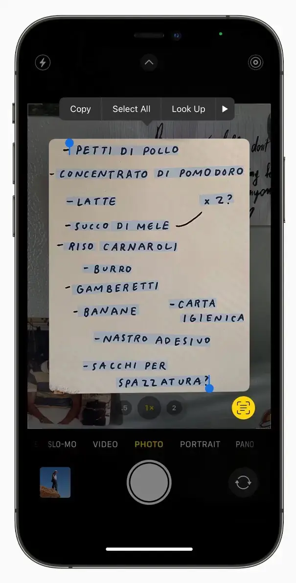 iPhone Fotoğraftan Yazı Kopyalama